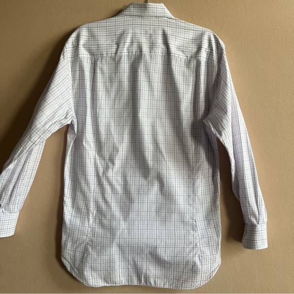 Ermenegildo Zegna Portifino Long Check Pattern Sleeve Shirt Size L - Picture 4 of 11